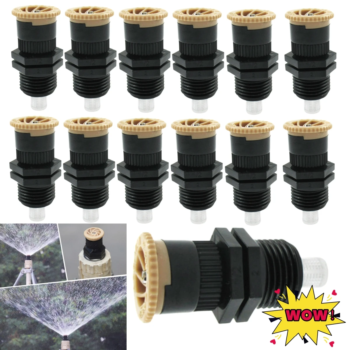 Garden Sprinkler Plants Irrigation Kits Irrigation Sprinklers Garden Irrigation Nozzle Drip Irrigation Sprinklers Garden Sprayer Nozzles 1~10PCS Sprinklers Replacement Scattering Nozzles 0~360 Degree Adjustable Garden Park Farm Grass Lawn Crops Irrigation