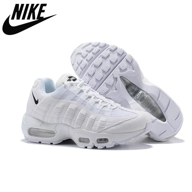 Authentic Nike Air Max 95 Splatter Neon Triple White Women Running Shoes  Original Trainers Sports Sneakers