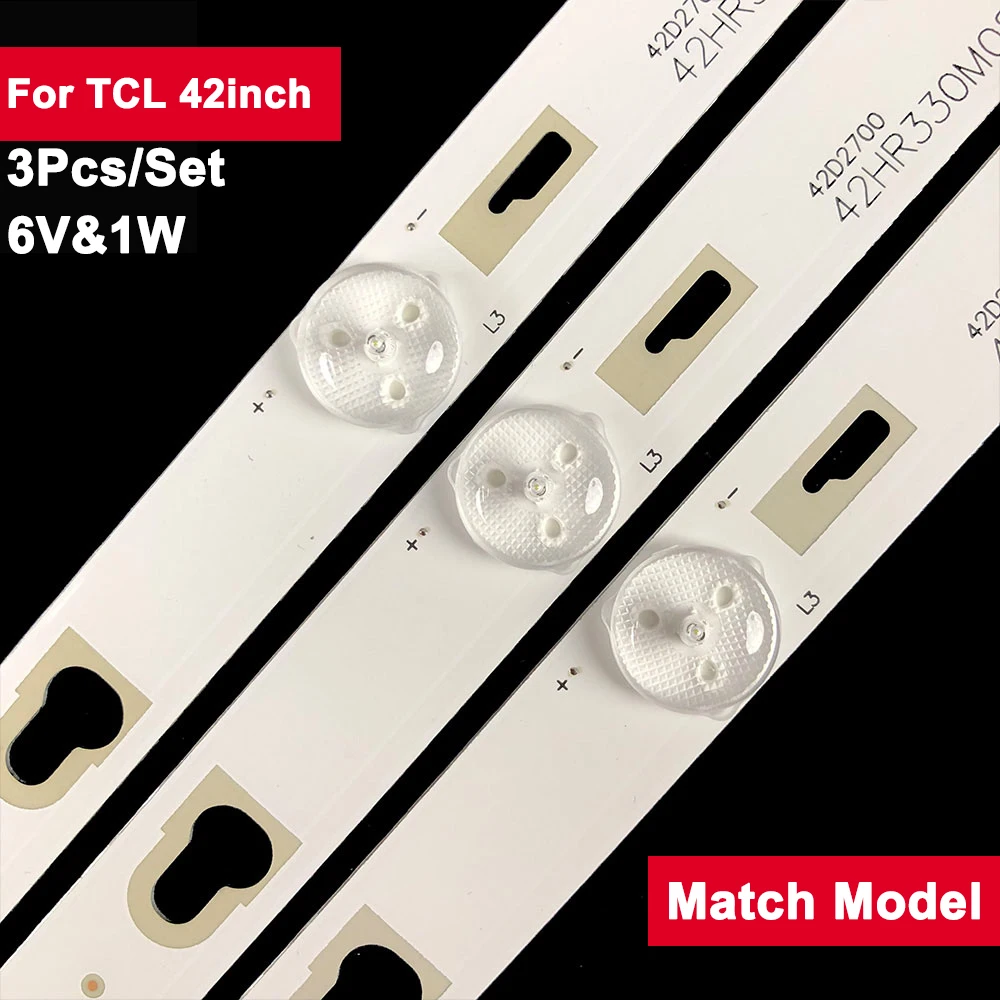Retroilluminazione A Led Tv 6V Da 805Mm Per Tcl 42 Pollici 42 Hr330M 4C-Lb4208-Hq1 3 Pz/Set Accessori Di Riparazione Tv L42F3303B 42 M80A 42 S100 42 M