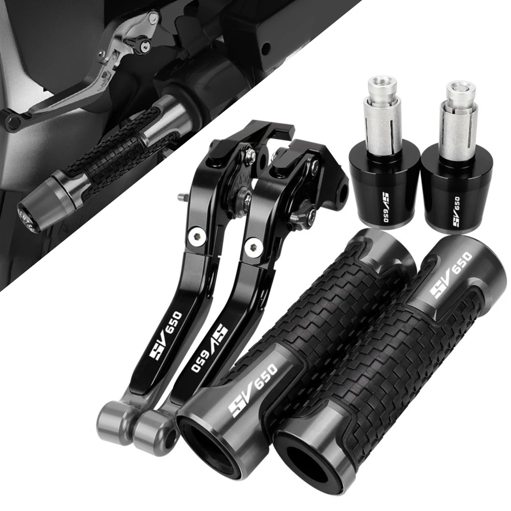 

For Suzuki SV650 SV 650 SV650S 2013 -2023 Motorcycle Accessories Extendable Adjustable Brake Clutch Levers Handlebar Grips Ends