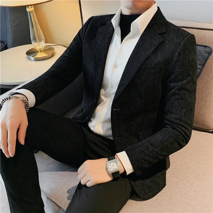High Quality Casual Man Business Suits and Blazers Korean Style Clothes Dress Jacket for Men Single Models Luxury Designer Coats