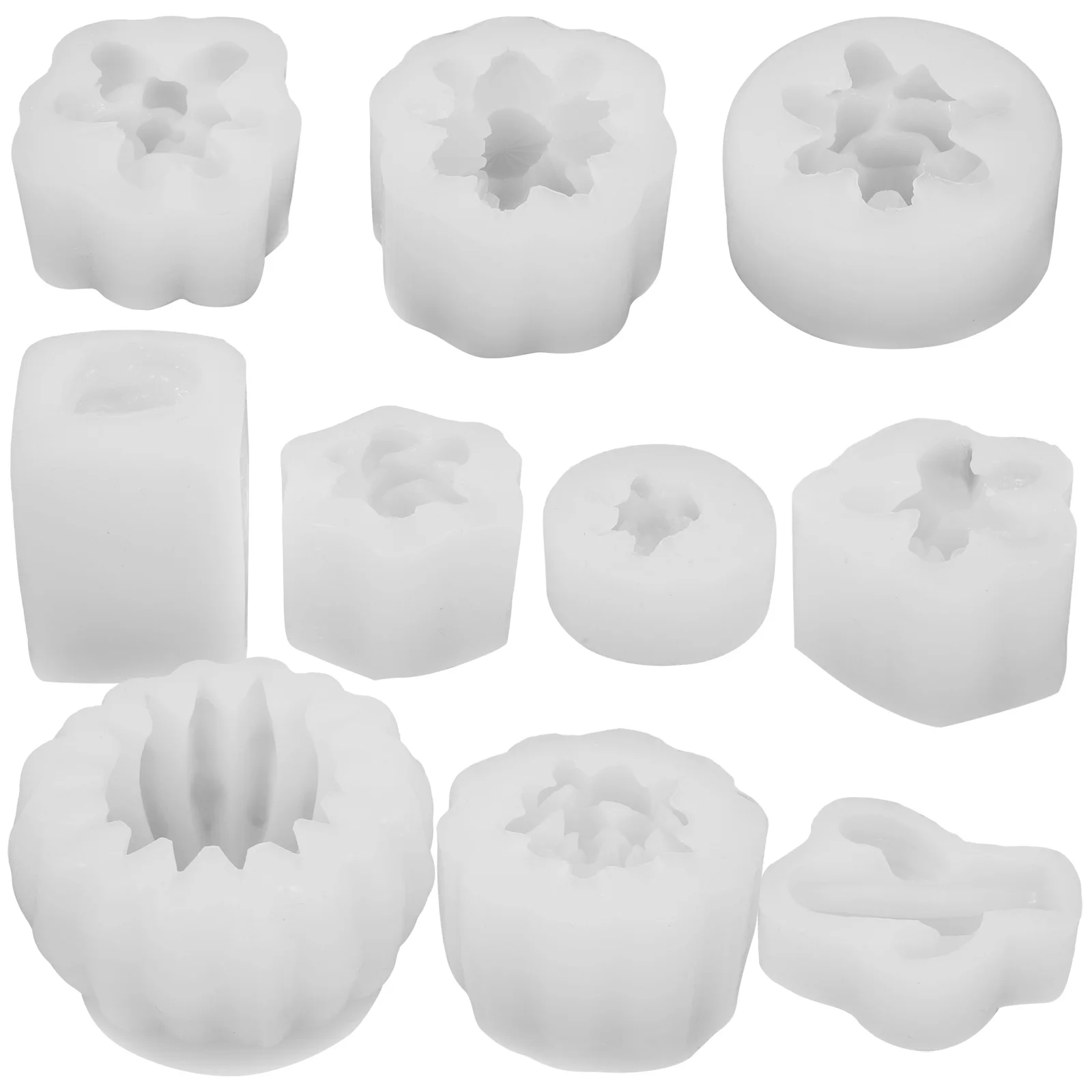 

10 Pcs Para Gelatinas Silicone for Resin Wax Melt Molds Epoxy Making Soap White Wicks