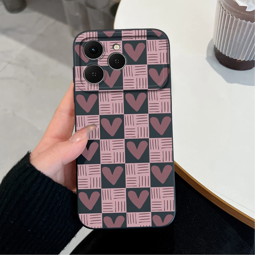Cute Chubby Girls Pattern Shockproof Silicone Phone Case with Screen Protector