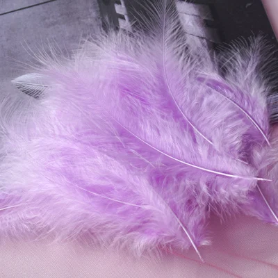 50pcs Fluffy White Turkey Feathers for DIY Wedding Dress and Jewelry Decor