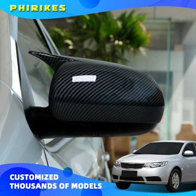 

Для KIA K3 Cerato Forte 2009-2017, карбоновое волокно, внешний корпус автомобиля, боковая дверь, зеркало заднего вида, крышка, оболочка, Стандартная отделка