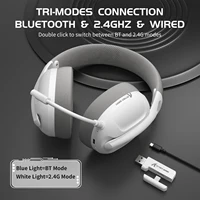ATTACK SHARK L80 Ultra-Light Tri-Mode Gaming Headset Lightweight Wireless Gaming Headset for PC/PS4/PS5/Switch/Xbox