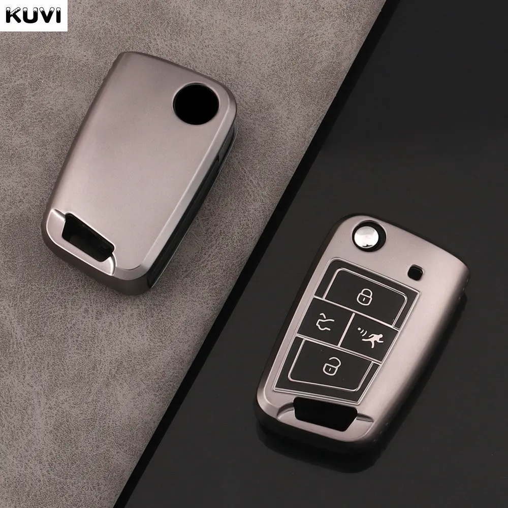 3 4 Buttons TPU Car Key Case Cover Fob For Volkswagen VW Golf 7 ALLTRACK MK7 Tiguan SEAT Ateca Leon FR 2 Ibiza Skoda Octavia key case cover