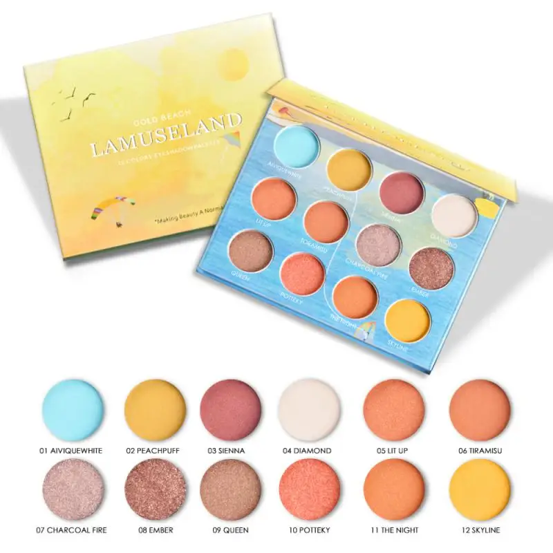 

New 12 Colors Eyeshadow Palette Earthy Pearly Matte Eye Shadow Palette Waterproof Long Lasting Women For Makeup Korean Cosmetics