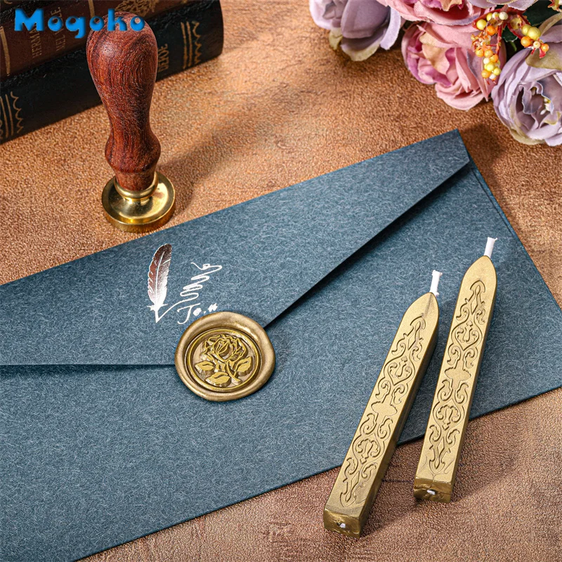 Mogoko Wax Seal Sticks Vintage Sealing Wax Stick Handmade Fai Da Te Artigianato Inviti Di Nozze Biglietti Busta Wine Bottle Decor