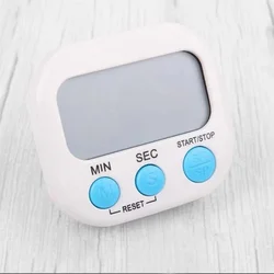 Magnetic Digital Kitchen Countdown Timer with LCD Display and Alarm Clock (WHITE)