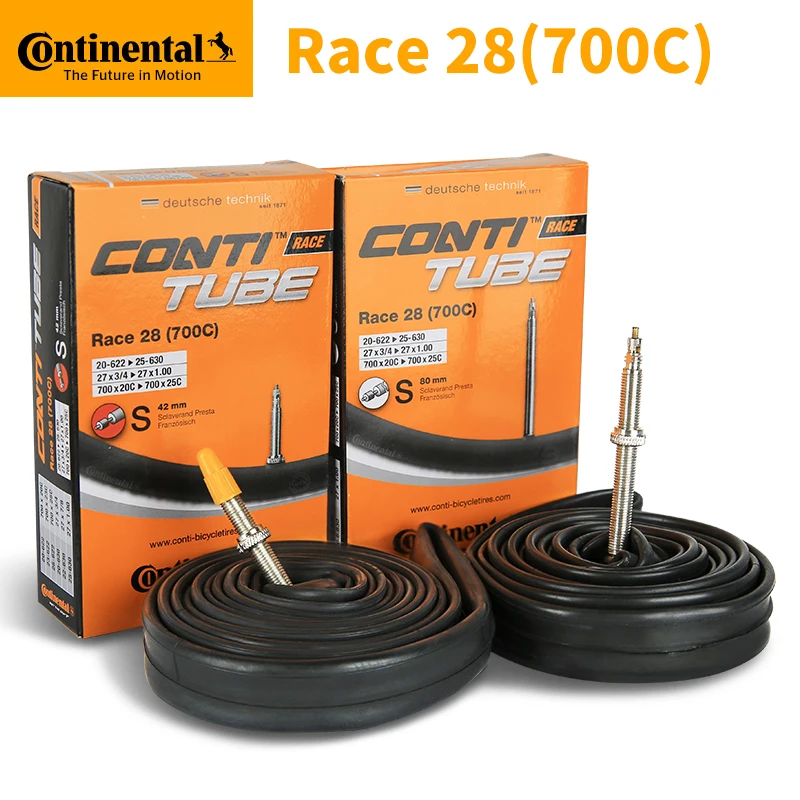 

2PCS Continental Road Bike Inner Tube 700x20-25C Presta Valve 42/60/80mm Butyl Rubber High Air-tightness Inner Interior Tire