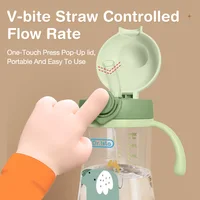 Portable Baby Water Bottles 300ml Baby Feeding Cup With Straw Children Learn Feeding Drinking Bottle Kids Training Cups BPA Free 2