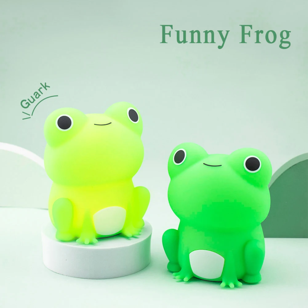 

Silicone Frog Lamp Frog Soft Silicone Sleeping Night Light Dimmable Timer Nursery Lamp Gifts For Boys Girls