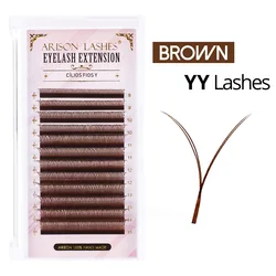 Enhance your product title with a focus on key features and appeal:

ARISON Soft Black Brown Y Shape Volume Eyelash Extensions - Double Tip Individual Lashes - 9mm (Brown YY Lashes)