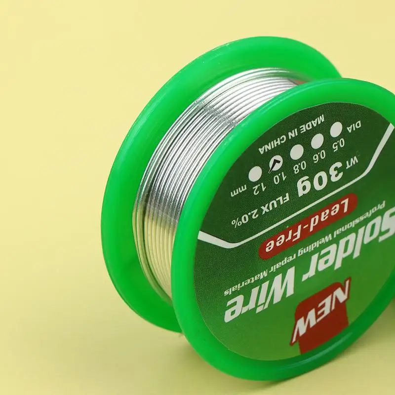 1롤 고품질 0.6-1mm 무연 저온 플럭스 코어 솔더 와이어 주석 세척 불필요 로진 코어 솔더 와이어 Sn99.3Cu0.7