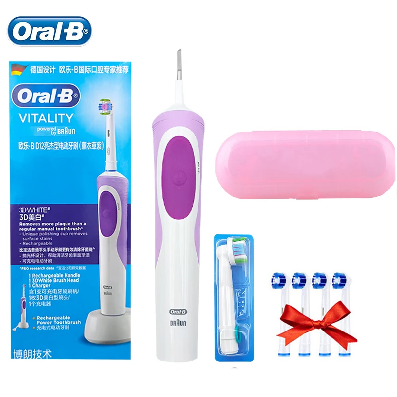 Electric Toothbrush Oral B Rechargeable Vitality Oral Hygiene Precian Clean Rotating 3D White Teeth Whitening Brush