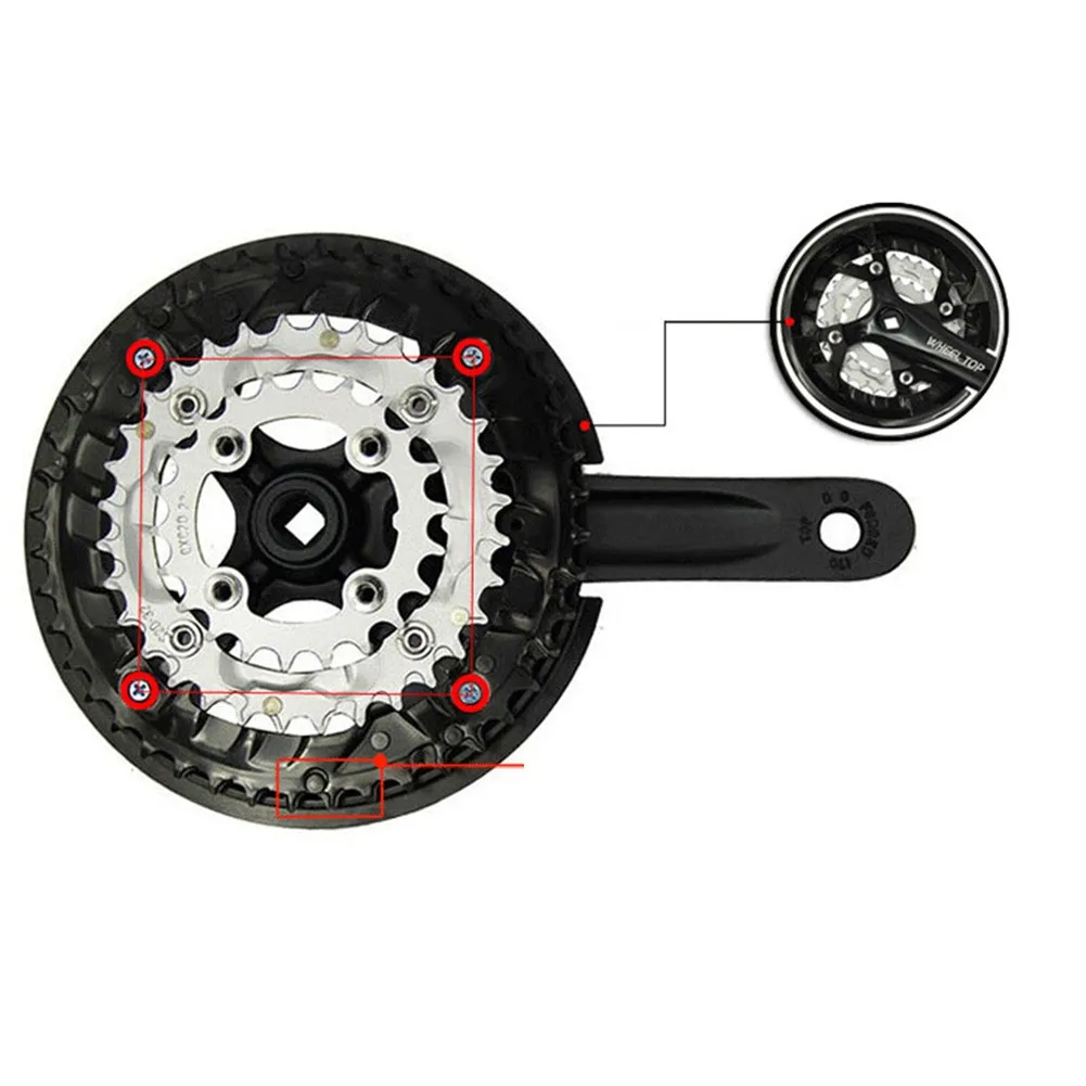 1pc Fahrrad Kurbel garnitur Kettenrad abdeckung Fahrrad rad Schutzhülle 48t Schutz Schutz Kettenrad abdeckung Schnell installation werkzeug – Detail 3