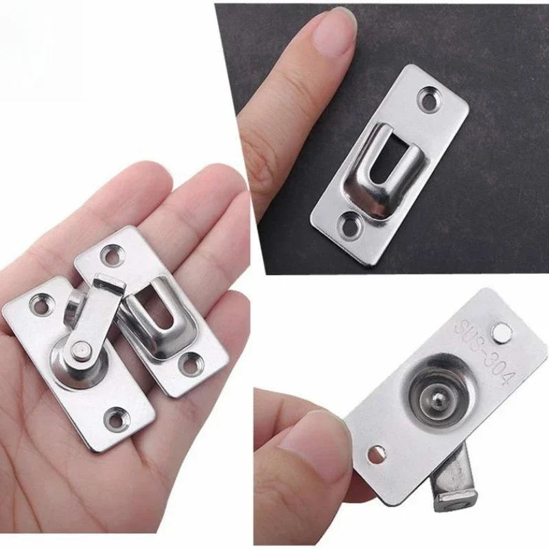Door Lock Latch Bolt Stainless Steel 90 Degree Right Angle