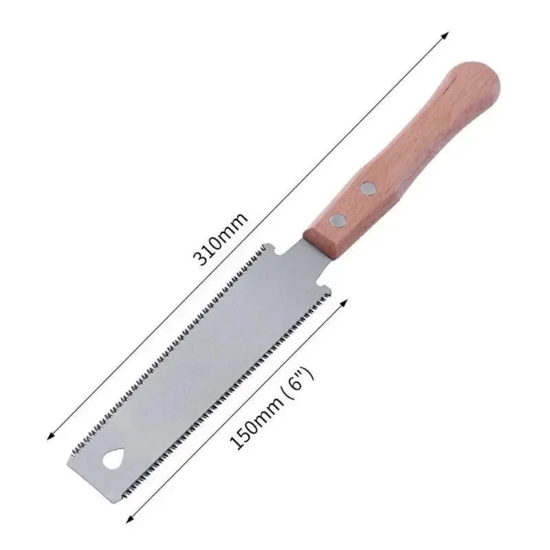 Japanese Woodworking Small Hand Saw Double Edge Blade Cutting 6-inch Blade Handsaw PVC Pipe Cutting DIY Project Triple Speed Saw