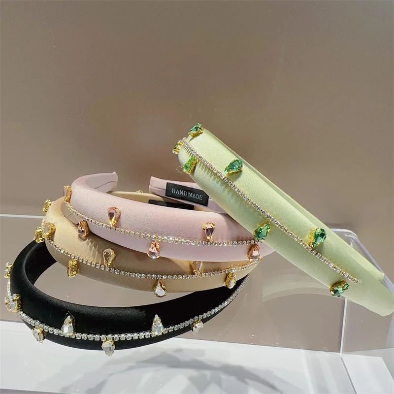 

High-Grade Headband 2023 New Versatile High Skull Top Chain Rhinestone Mild Luxury Retro Elegant Headdress