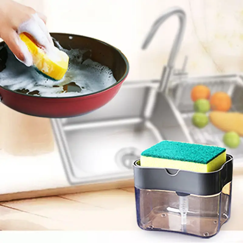 Description Picture 6 of itemNew Bathroom And Kitchen Soap Dispenser Box, Sponge Holder For Washing, Dishwashing With Cloth, And Soap Dispenser For Brushing