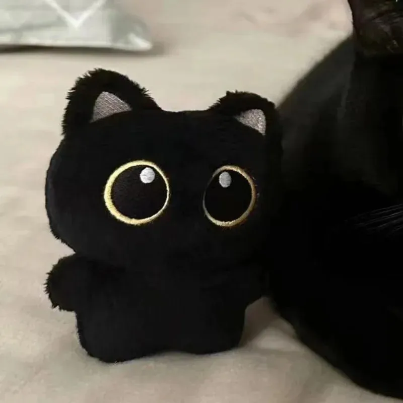 New Cute Black Cat Plush Toy Doll Small Pendant Cuddly Pillow Cushion Ins Black Cat Plush Toy Doll For Boy Girl Birthday Gifts