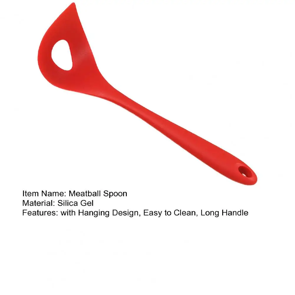 24.2cm Silicone Meatball Spoon Maker Pressing Tool Long Handle Meatball Making Gadget With Hanging Design Home Kitchen Supplies