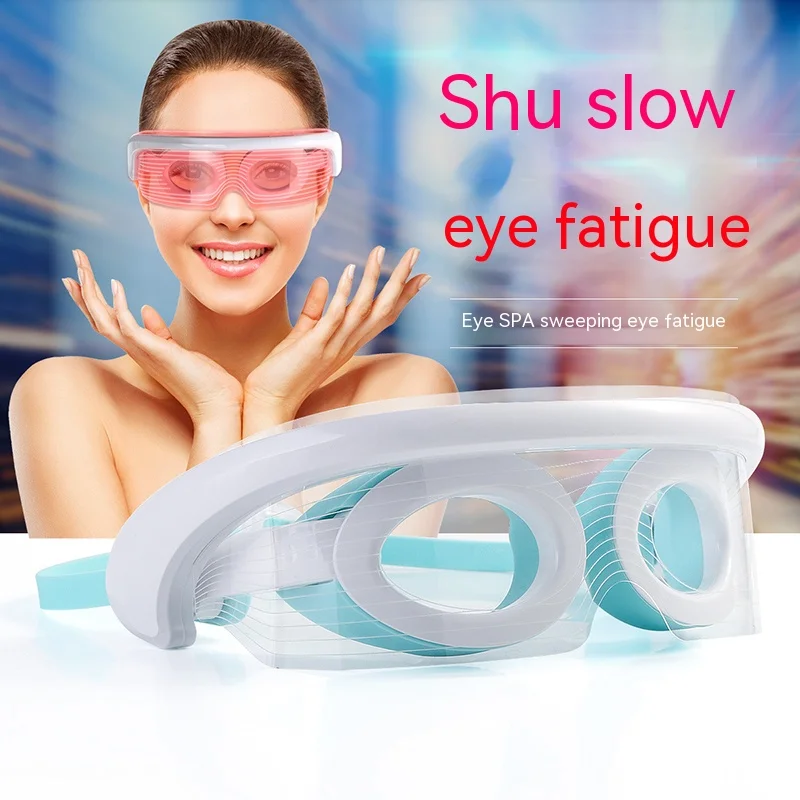 LED Hot Compress Eye Massager Light Therapy Vibration Eye Care Instrument Anti-Aging Relieve Dark Circles Anti Wrinkle