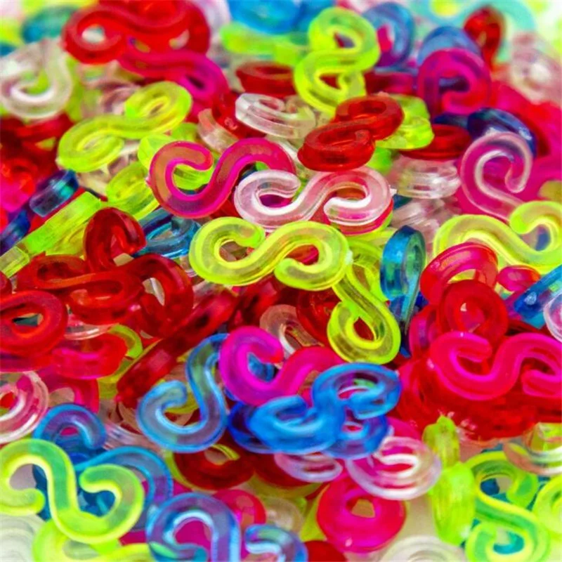 Loom Acrylic Rubber Band Clips  Rubber Bands Bracelets Crafts - 48pcs  11x0.5mm - Aliexpress