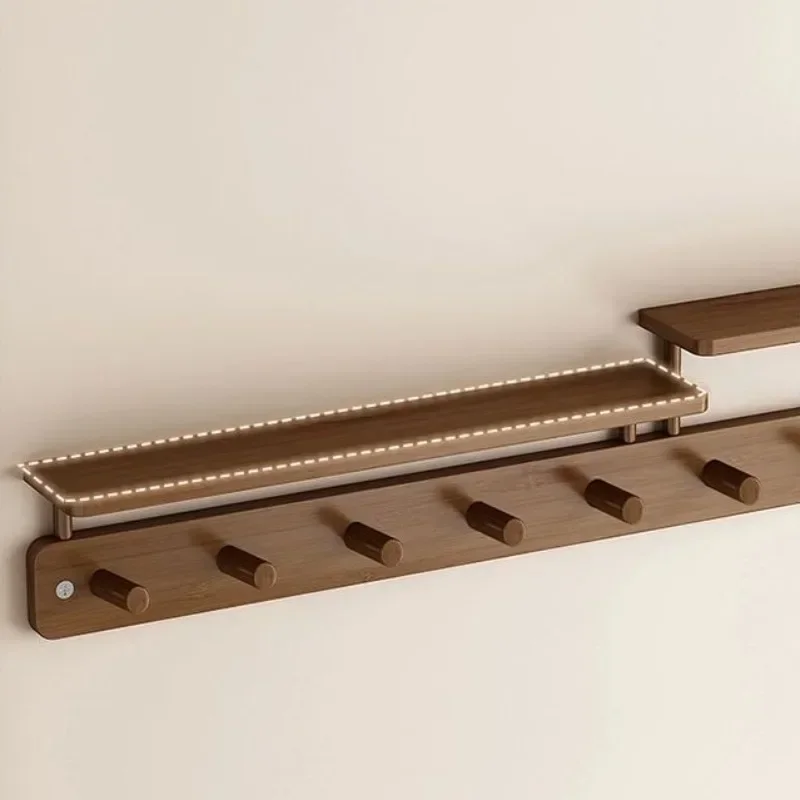 Bamboo Wall Clothes Hanger Creative Simple Luxury Wall Hanging Coat Rack Bedroom Clothes Storage Living Room Home Furniture Clothes rack