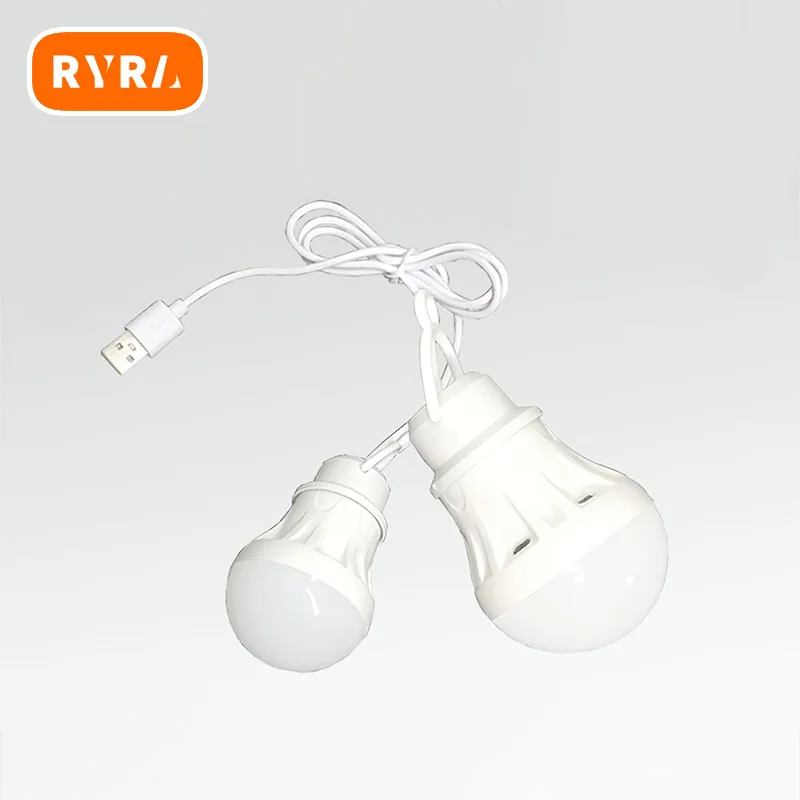 

Portable USB LED Lamp Bulb Mini Camping Lantern 5V Hanging Tent Fishing Night Light Book Reading Powerbank Birght Table Light