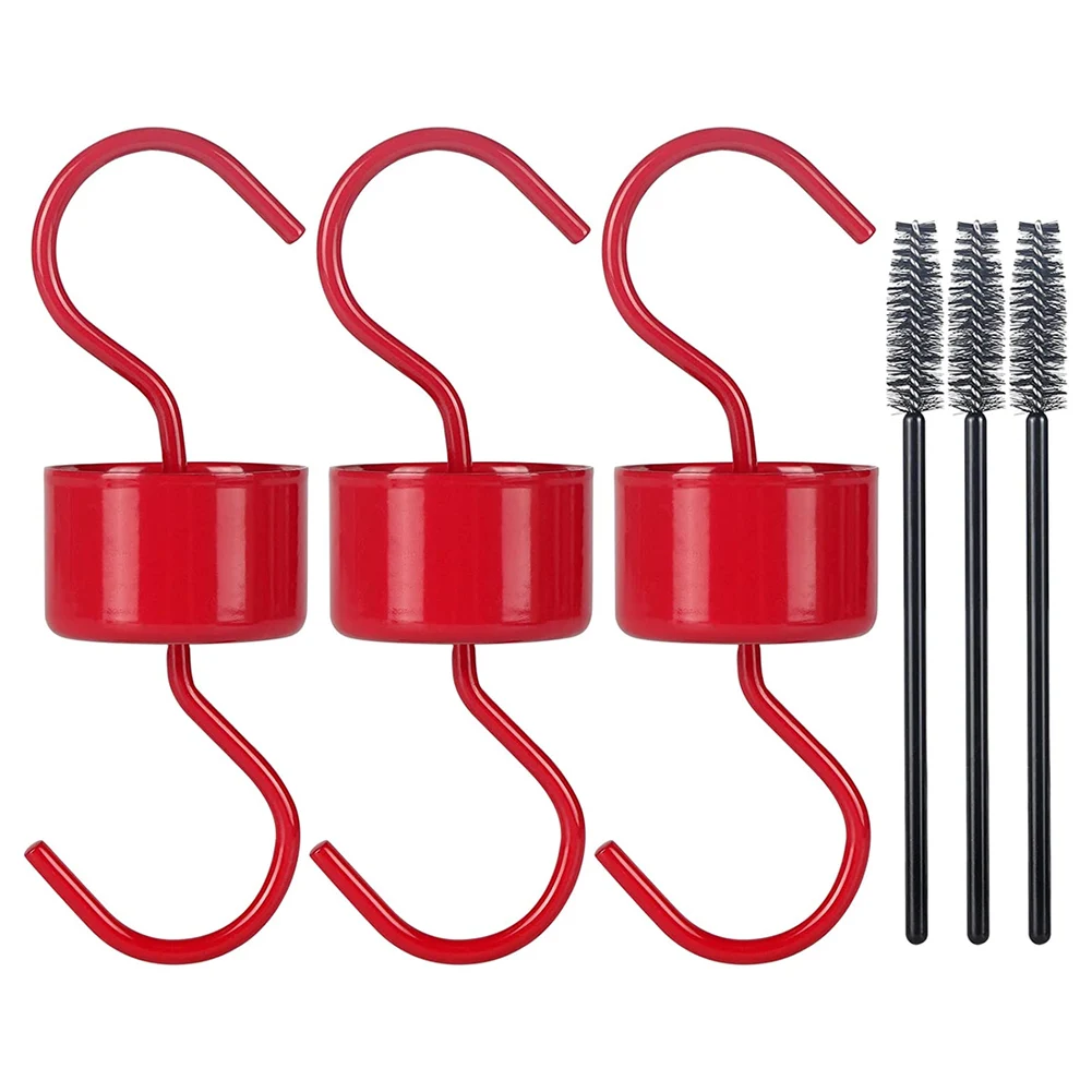 Elegant Solution for Ants Metal Ant Moat for Hummingbird Feeders Comes with 3 Hooks & 3 Brushes easy installation