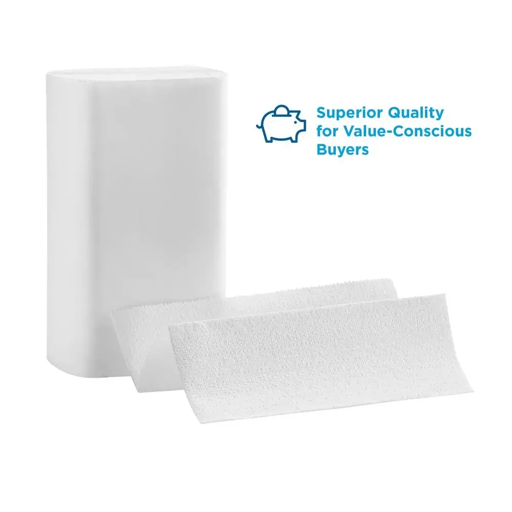 Blue Select Multi-Fold 2 Ply Paper Towel 9 1/5 x 9 2/5 White Absorbency Hand Drying Elegant Design Multipurpose 2000 Towels CT