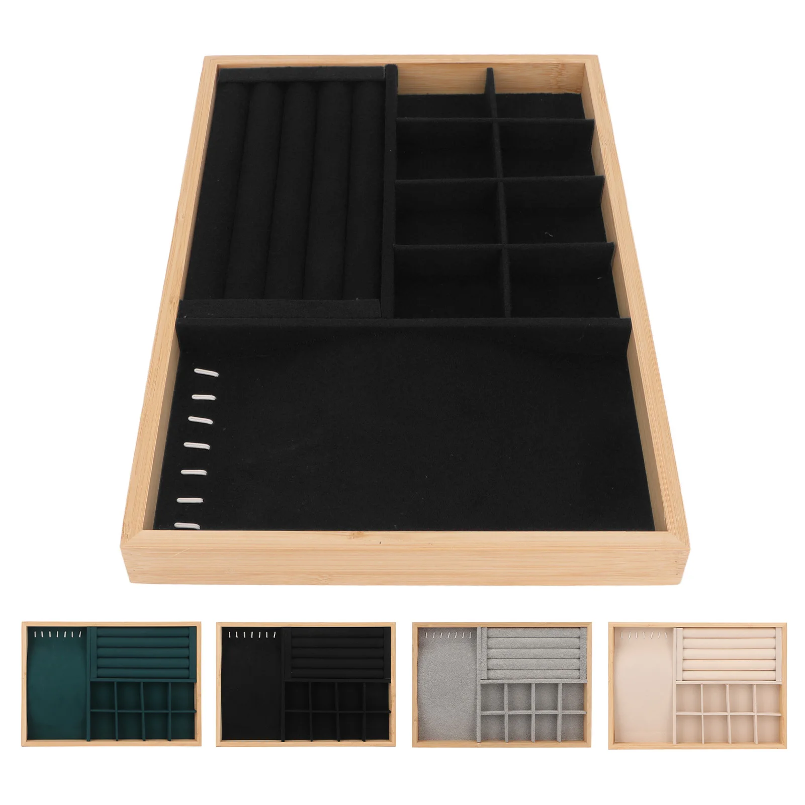 

Поднос для демонстрации ювелирных изделий, ящик для ювелирных изделий, тройное использование, устойчивость к царапинам, для браслетов, ожерелий, серег