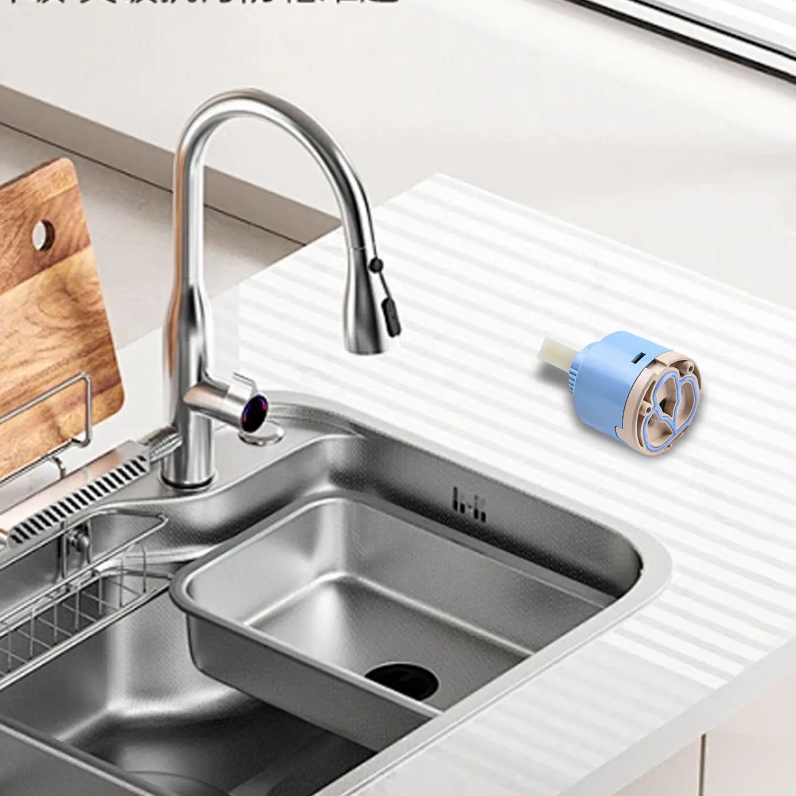 1pc 35mm/40mm Ceramic Cartridge Mixer Faucet Thermostatic Cartridge Faucet Basin Disc Valve Ceramic Disc Cartridges For Mixer