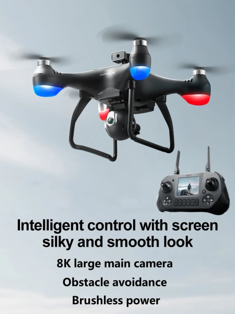 Drone RC 8K 3 Batteries Longue Portée WiFi FPV Caméra HD