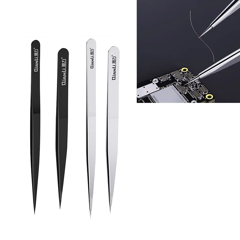 Qianli Tweezers iNeezy Manual Grinding Non-magnetic Stainless Tweezer BGA  Jumper Repair Precision Hot Tweezers Crafting - AliExpress