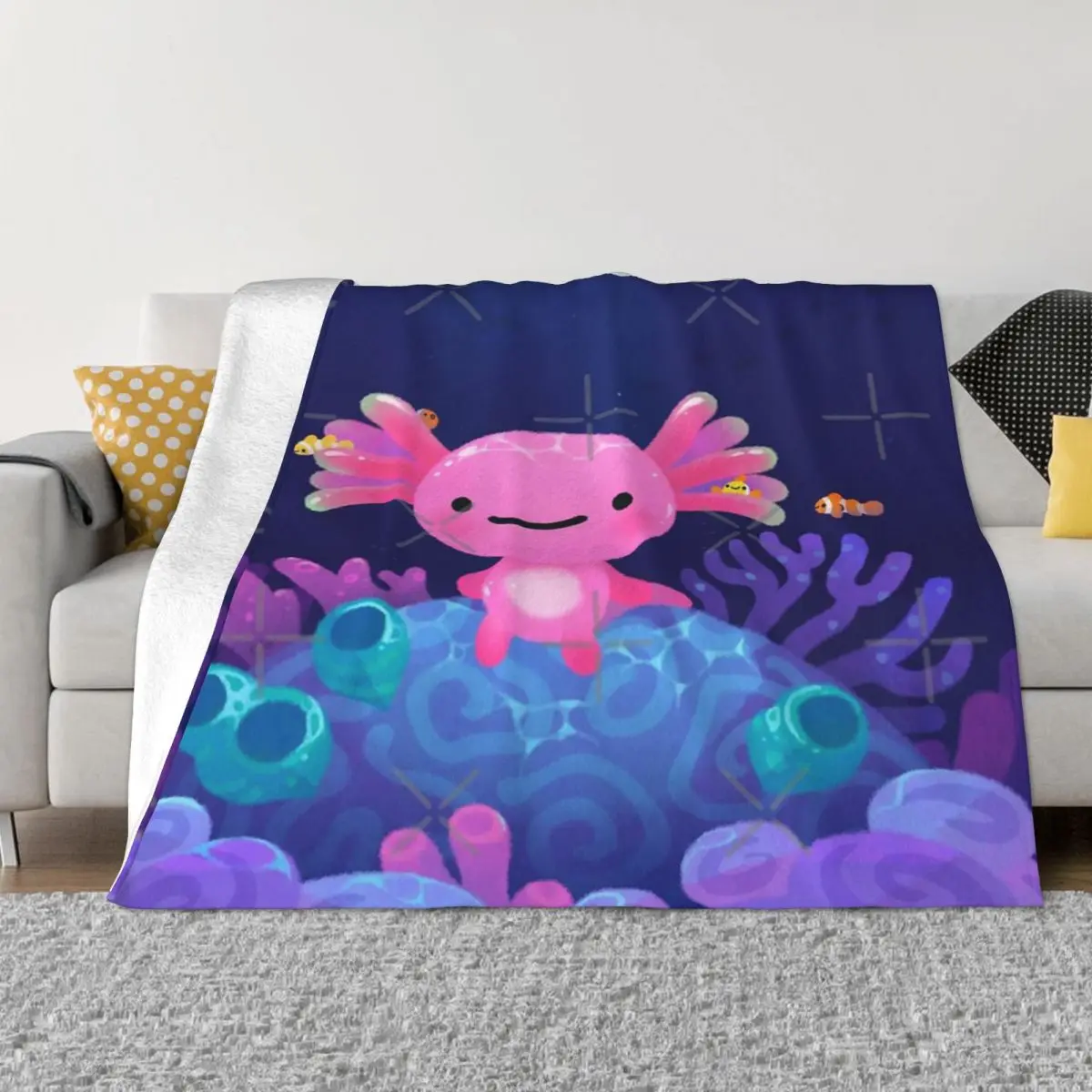 

Коралловые аниме одеяла Axolotl, одеяло, зимнее теплое одеяло, одеяло