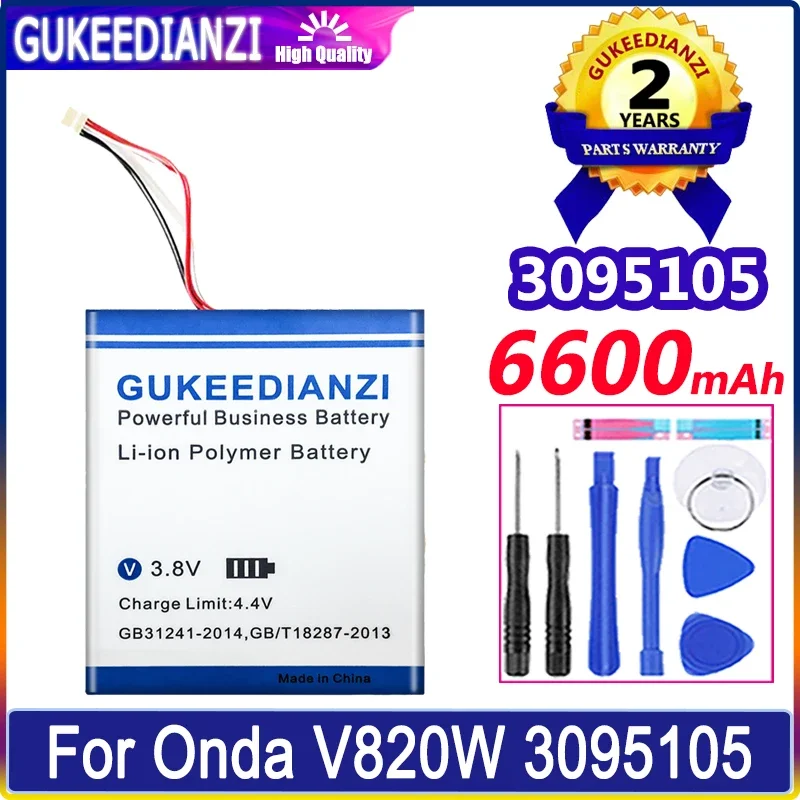 

GUKEEDIANZI Battery 6600mAh For Onda 3095105 V820W Laptop Bateria