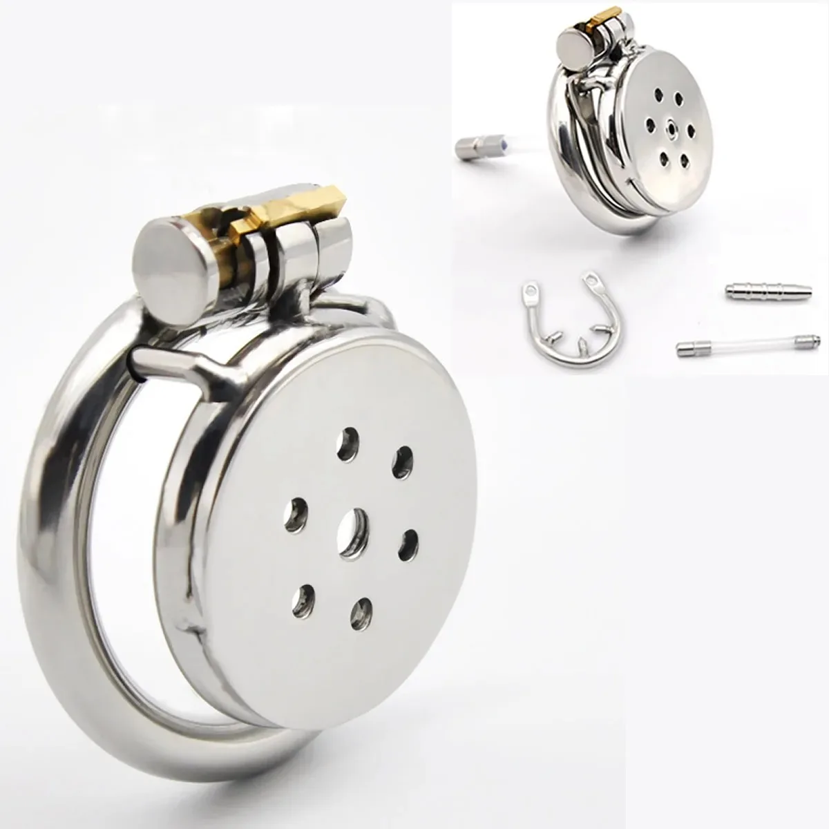 Male slave super mini chastity cage stainless steel chastity device penis cage cock ring lock sex toy men's BDSM sissy