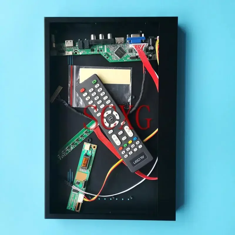 

LCD Screen Metal Case+Analog TV Driver Board Fit IAUX14 ITUX97C VGA AV USB HDMI-Compatible 15" 1600*1200 Kit 30 Pin LVDS 1CCFL