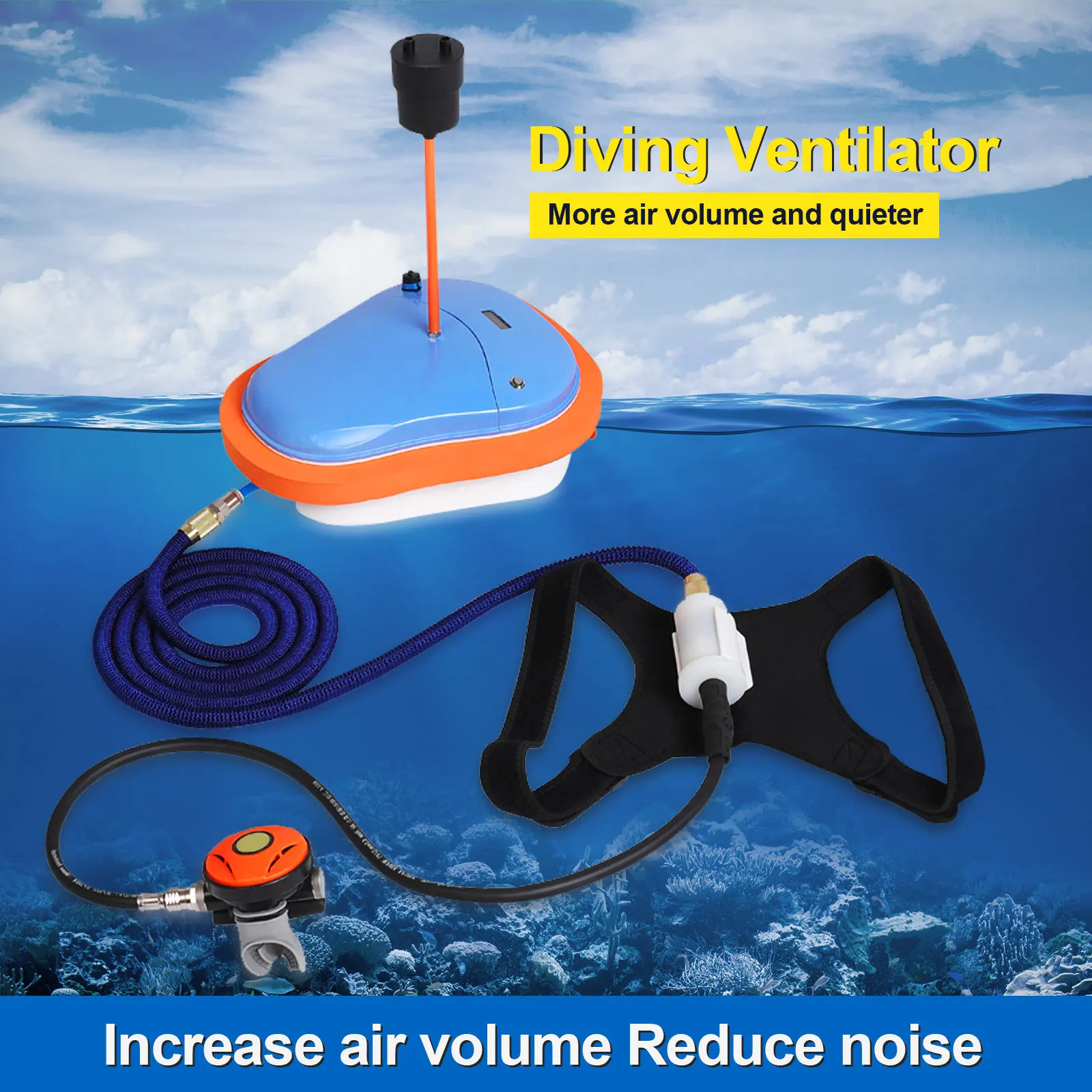 DivingVentilatorPortableUnderwaterScuba50minsDeepFloatDiving