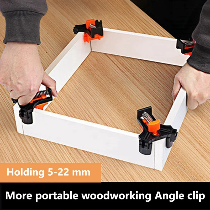 Woodworking Right Angle Fixing Clip Fixer Right Angle Clip Photo Frame 90 Degree DIY Spring Quick Fixing Tool