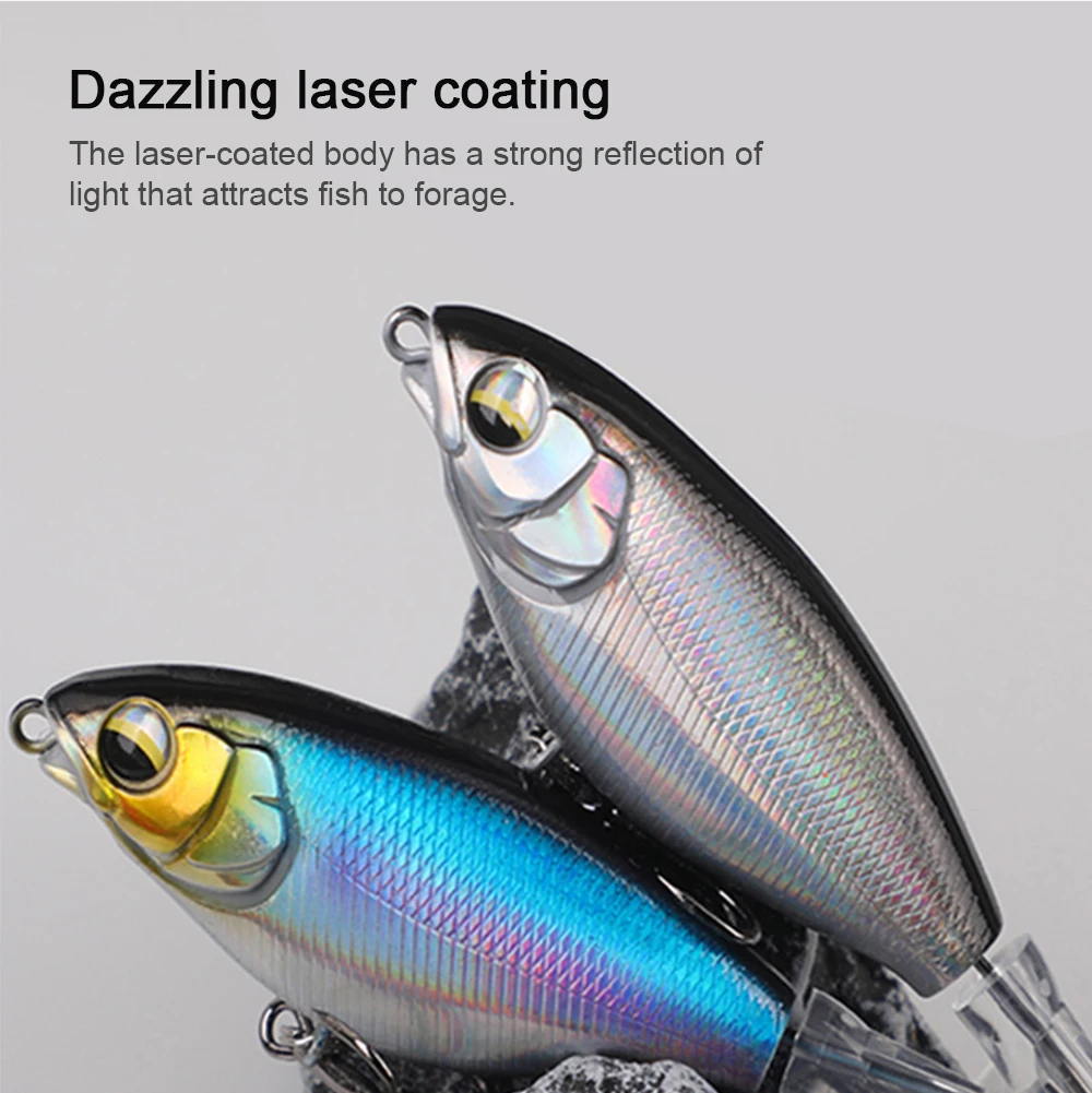 Haanlin 75 mm/6,5 g 90 mm/11 g Topwater Popper Angelköder Hecht schwimmender Doppelpropeller weicher rotierender Schwanz Wobbler harter Köder – Detail 5