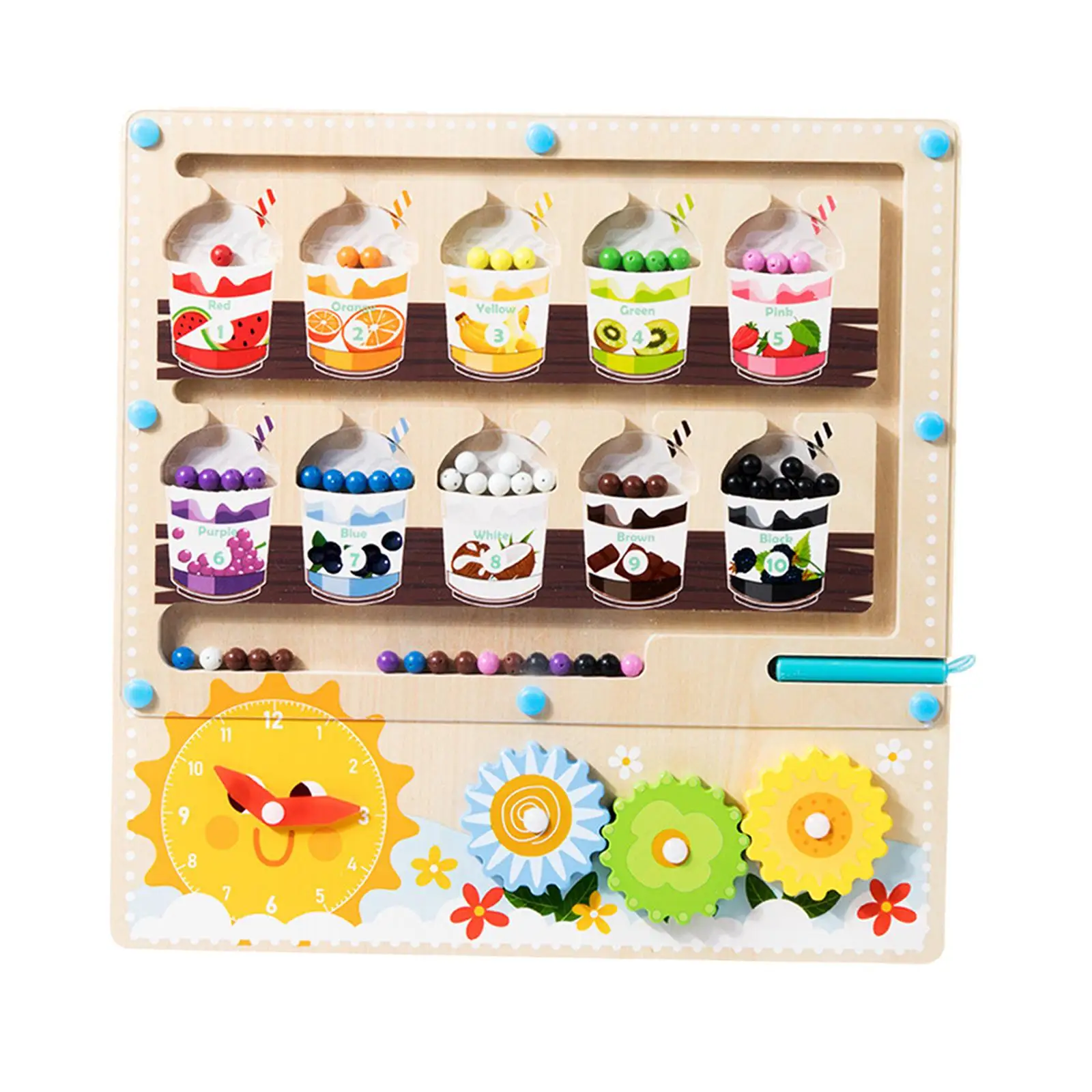 

Подходящая по цвету игра для классных занятий Магнитный лабиринт с цветами и цифрами