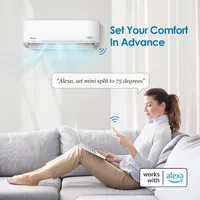 Senville LETO Series Mini Split Air Conditioner Heat Pump, 9000 BTU 110/120V, Inverter, Works with Alexa, SEER2 21.5, White 2