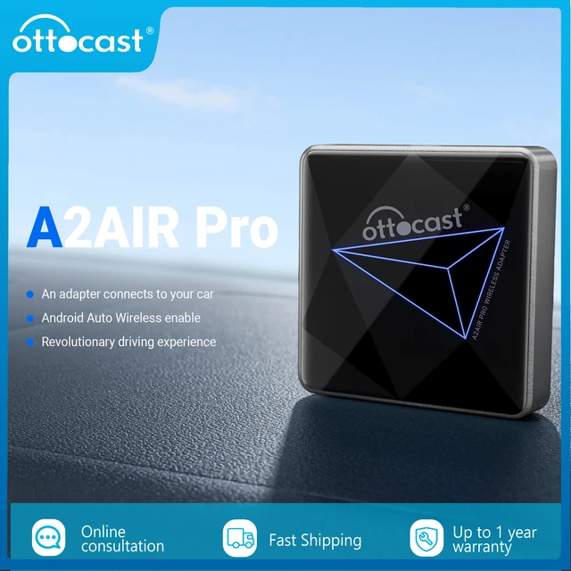 Ottocast A2air Pro Android Auto Wireless Adapter Wired To Wireless