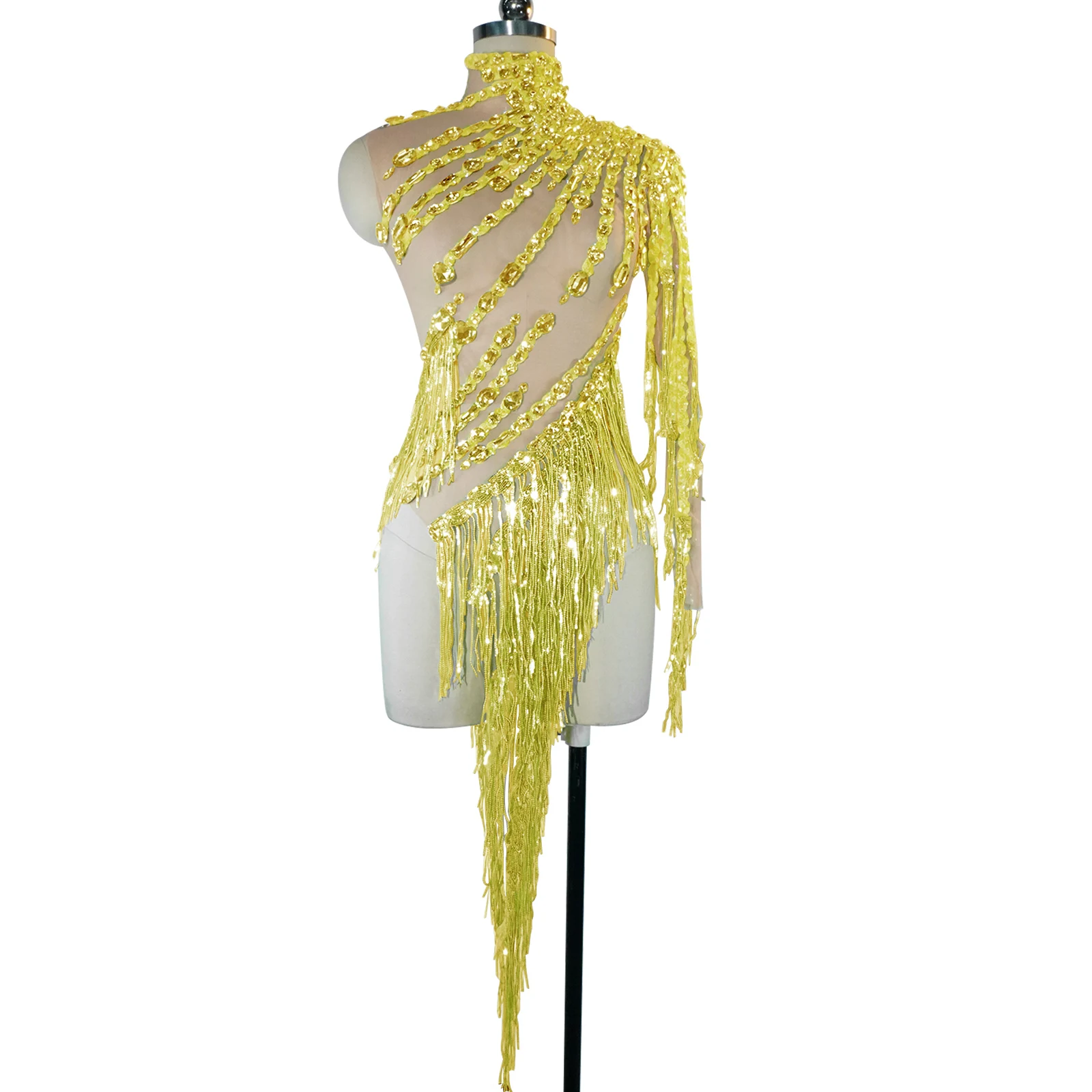 gold sparkly tassel dress GOLD TASSEL SEQUIN MINI DRESS – Izosu