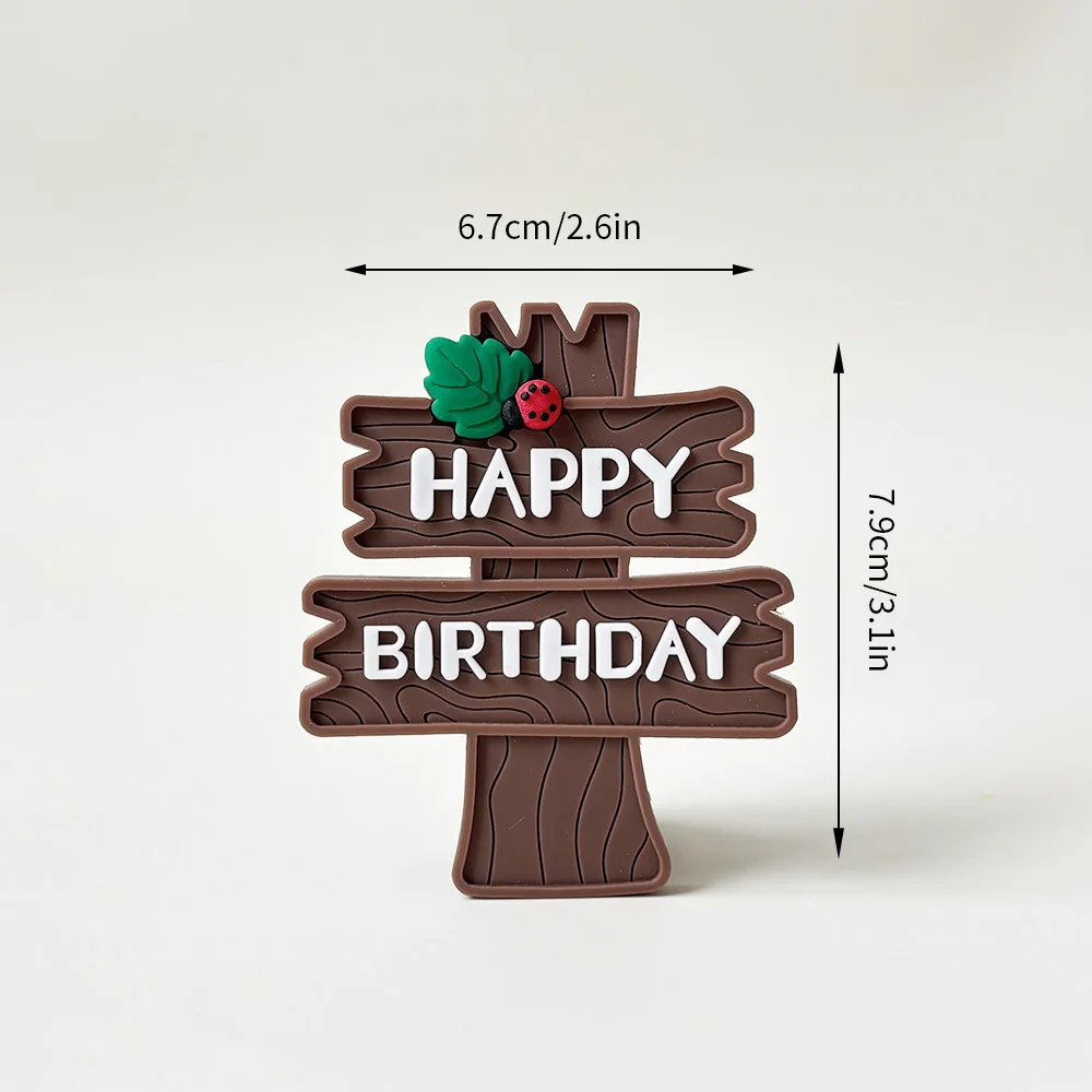 Safari Happy Birthday Houten Taart Topper