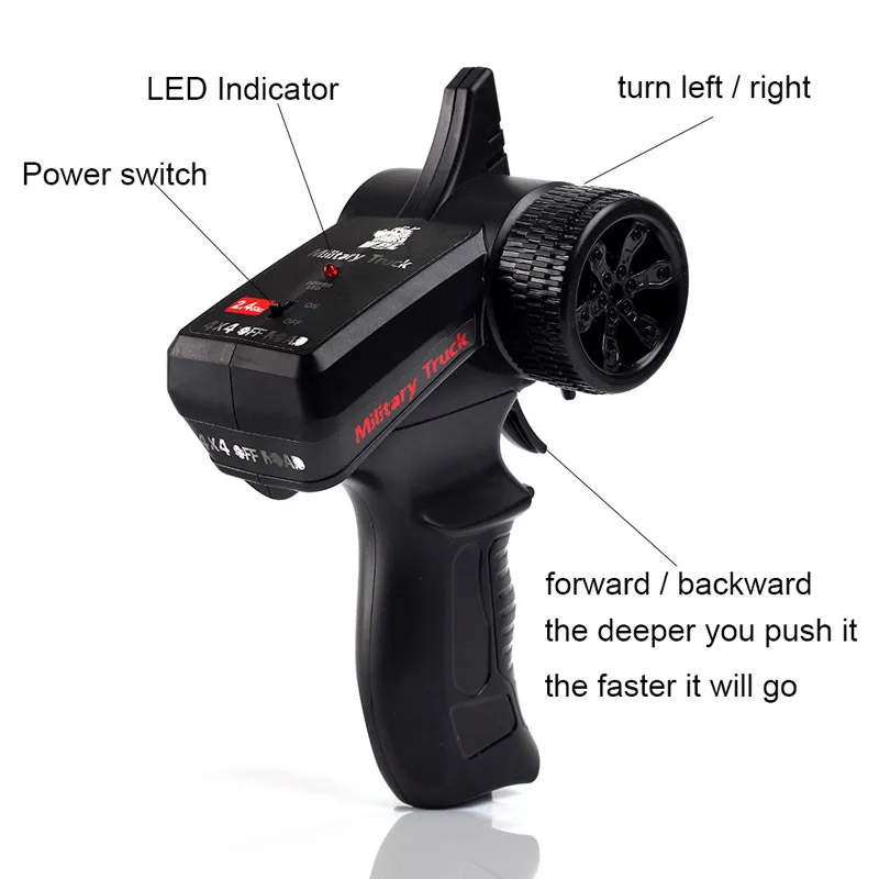 WPL 1:16 2.4G RC 자동차, C24 4WD 락 크롤러, 전기 등반 트럭, LED 조명 시뮬레이션 픽업 트럭, 등반 어린이 장난감 선물